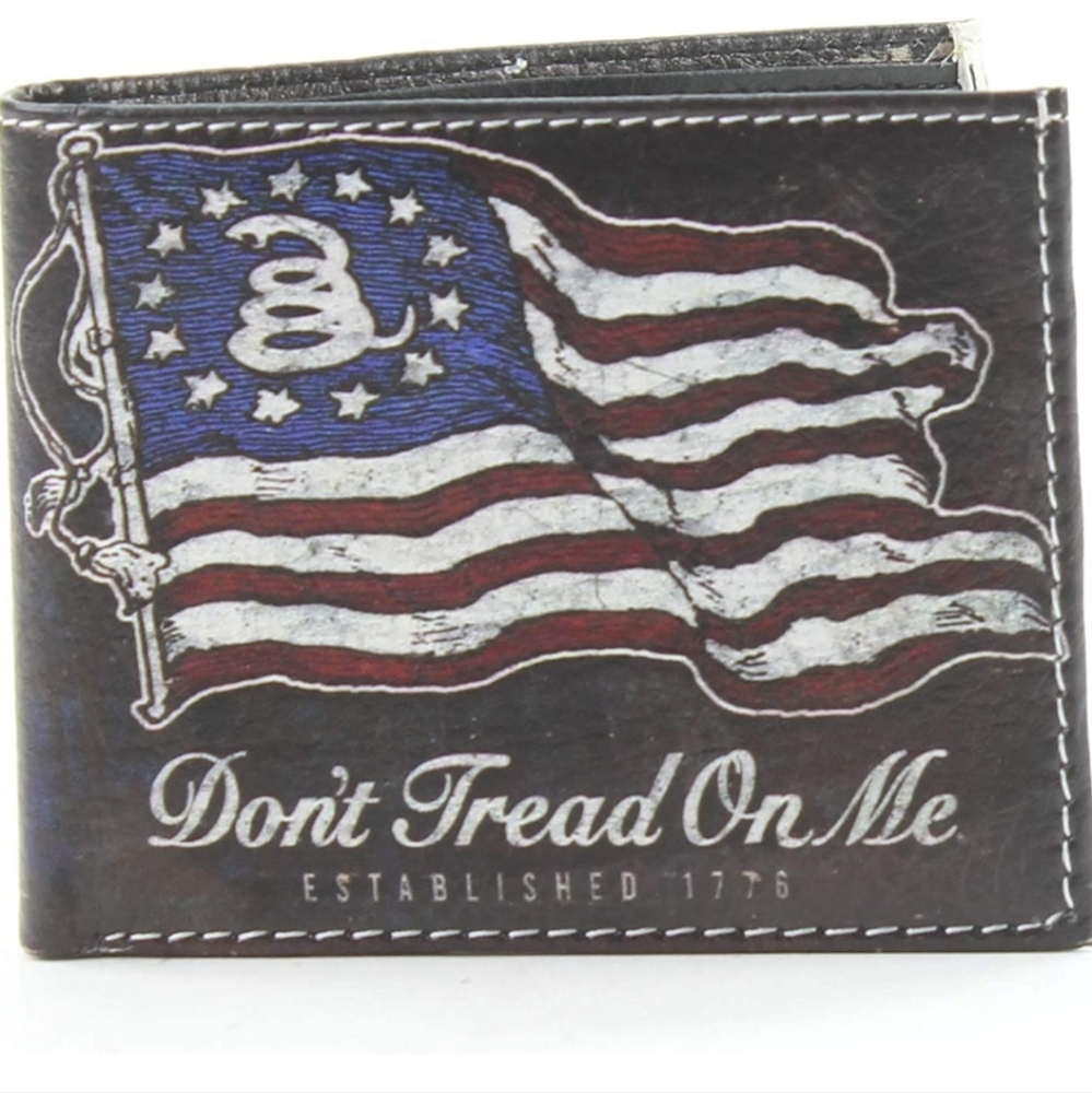New Don't tread on me leather wallet